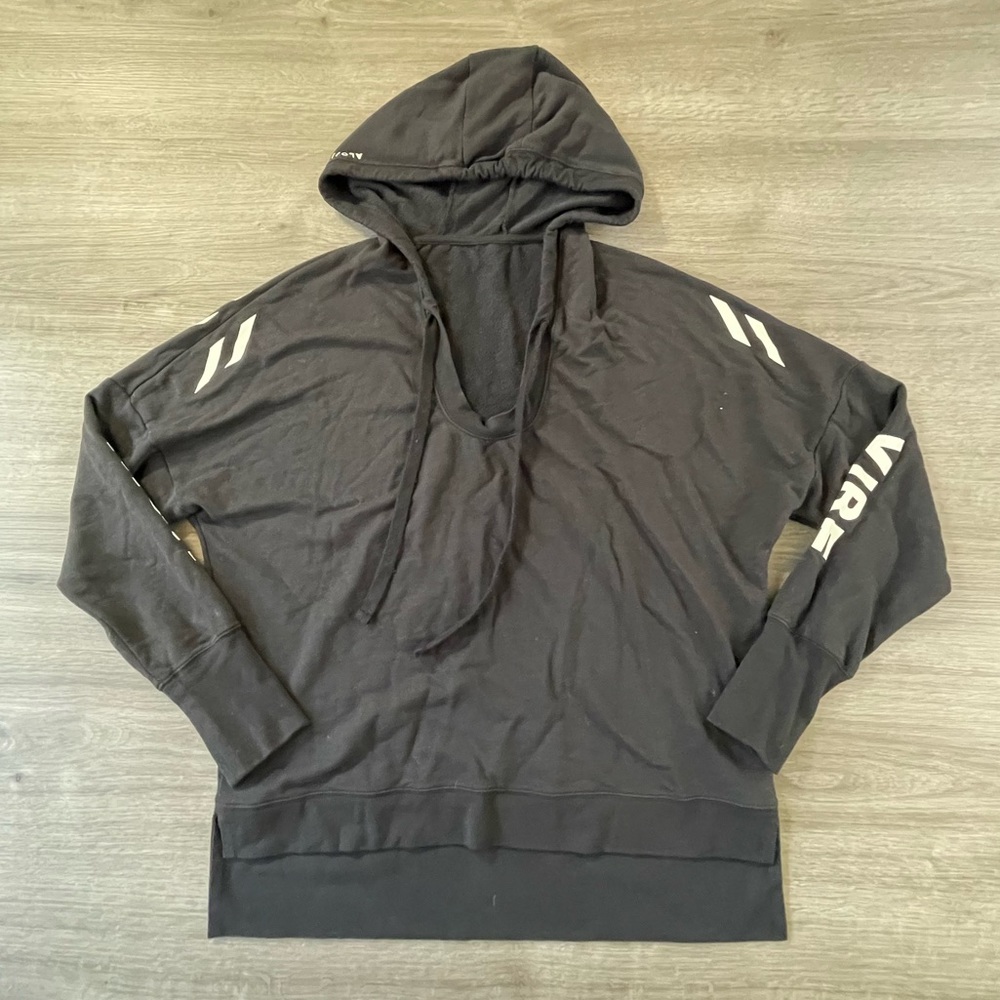 ALO Yoga Black Hoodie with White Accents